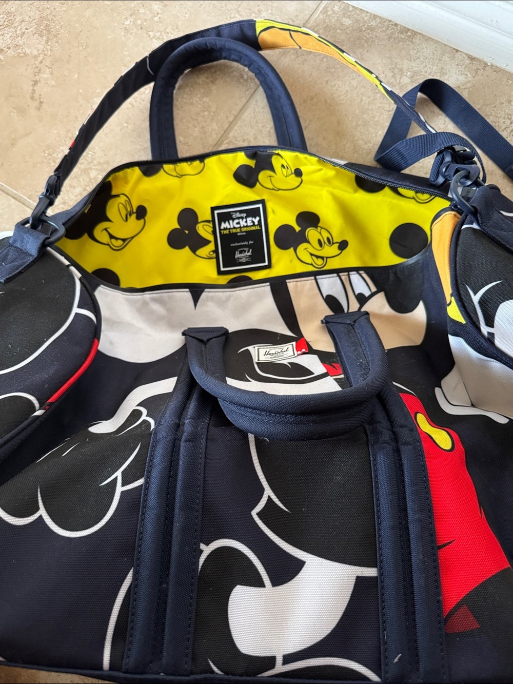 Herschel Supply Co. Black, Red, White, Yellow Patterned Strap - Picture 6 of 12